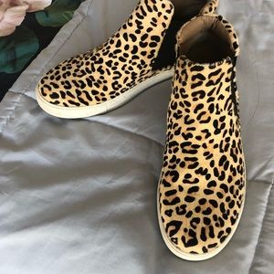 Leopard slip on shoes